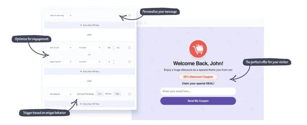 A screenshot from optinmonster