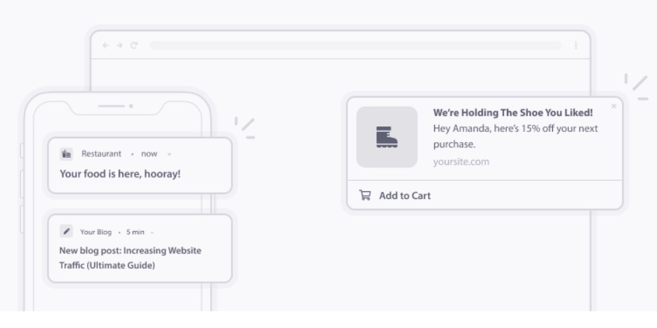 a screenshot of pushengage notifications